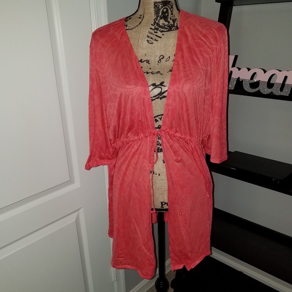 Swim Coverup Drawstring Waist - Picture 1 of 5